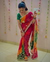 Tew Georgette Bandhej Print Sarees Wholesale Clothing Suppliers In India